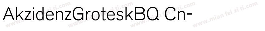 AkzidenzGroteskBQ Cn字体转换